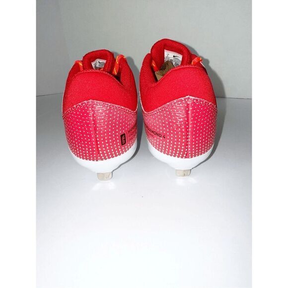 Nike Womens Hyperdiamond 4 Pro Metal Fastpitch Softball Cleats Red White Sz 7.5 - Picture 6 of 16